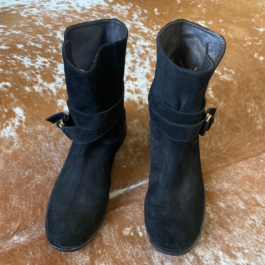 Garnet Hill Strappy Wrap Ankle Booties